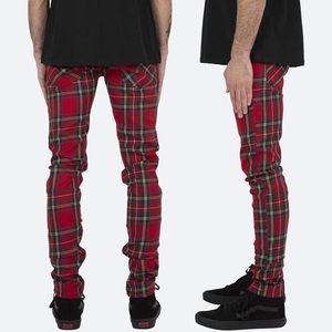 MNML M85 Plaid Slim Skinny Jeans Pants SOLD OUT